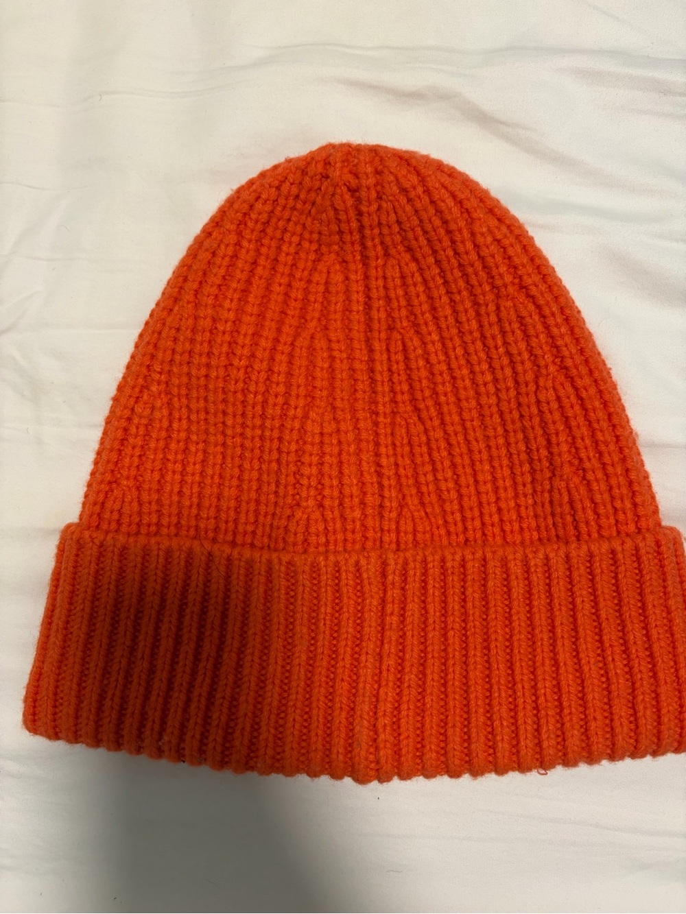 Maje Orange Ribbed Knit Beanie - Picture 2 of 3